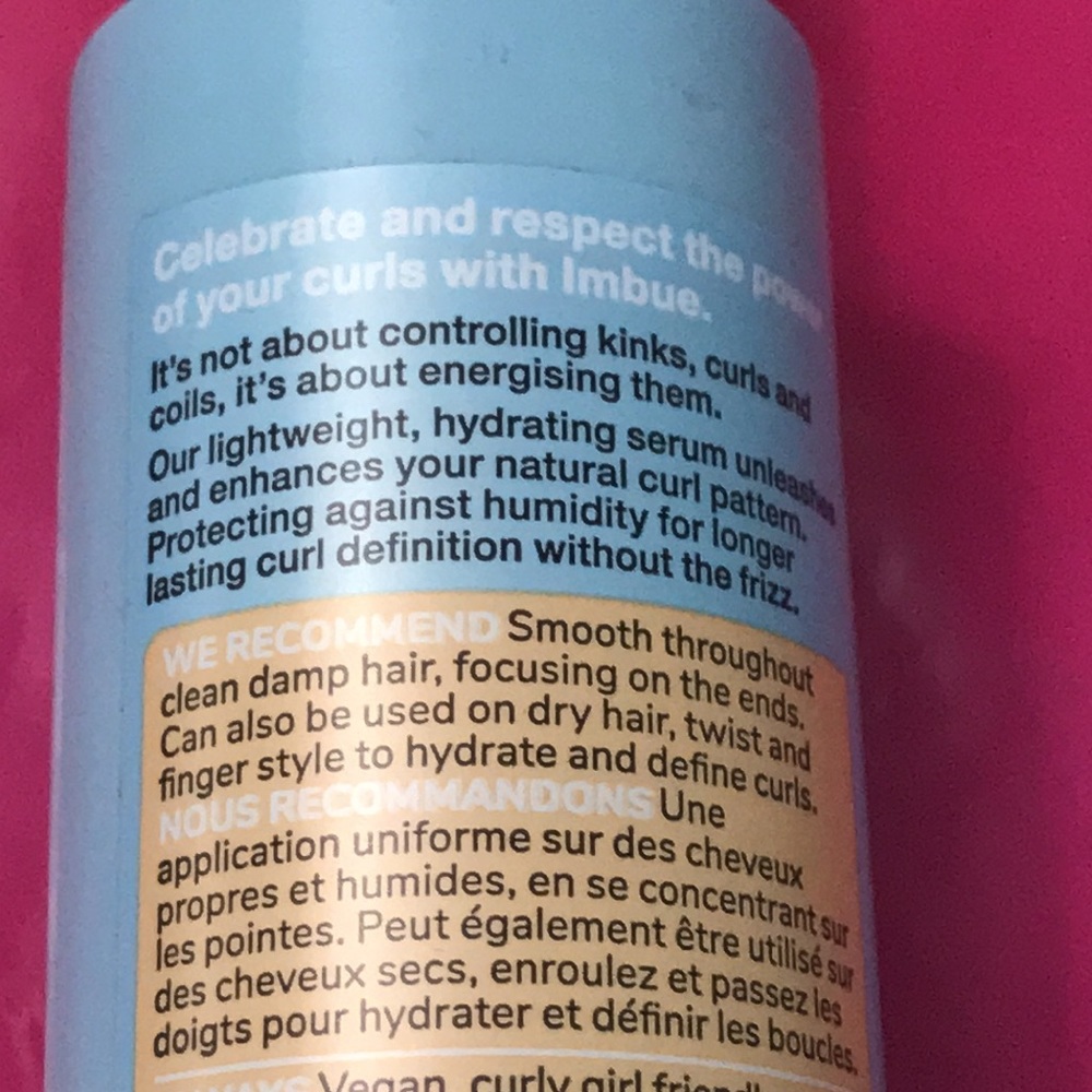 Imbue CURL ENERGISING HYDRATION SERUM 04 Finish enhance ,define,defrizz - Picture 10 of 11
